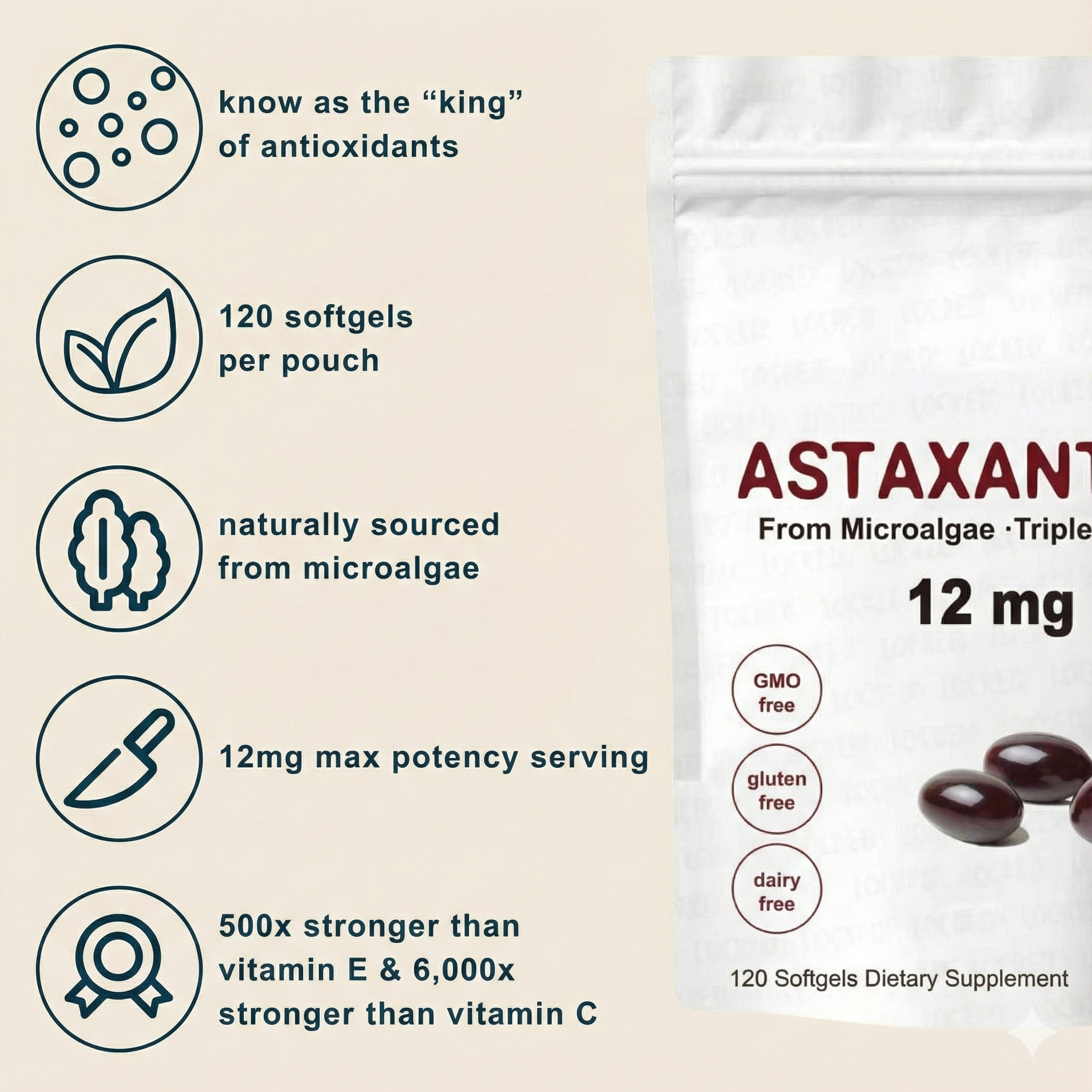 Astaxanthin 12mg