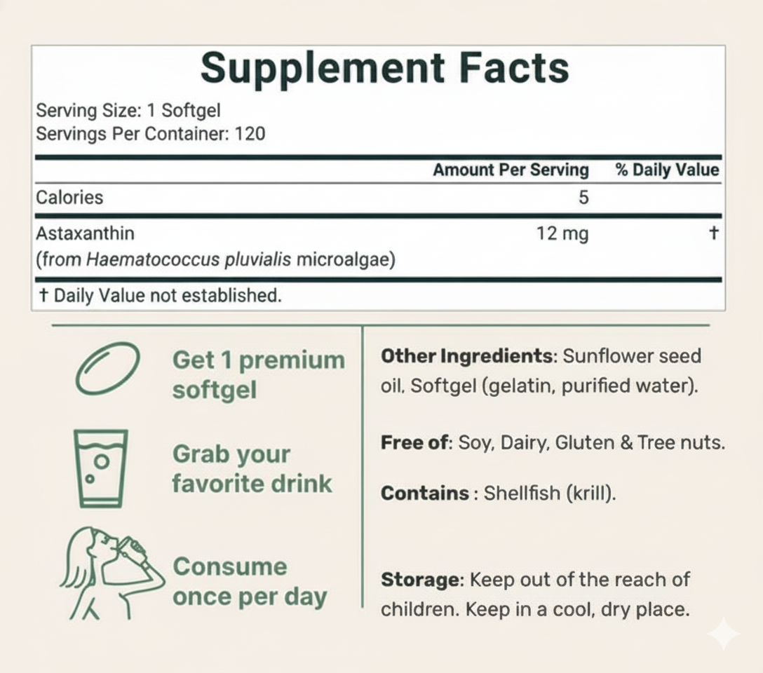 Astaxanthin 12mg